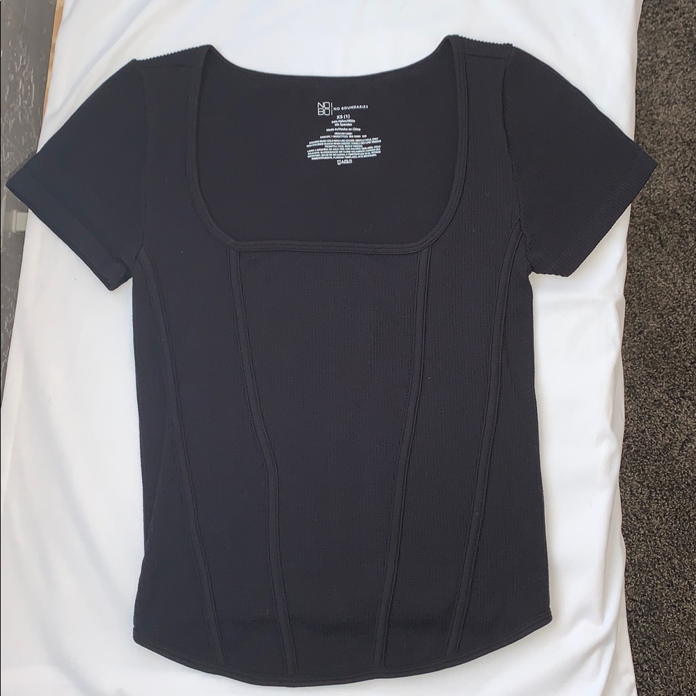 Black Short Sleeve Top